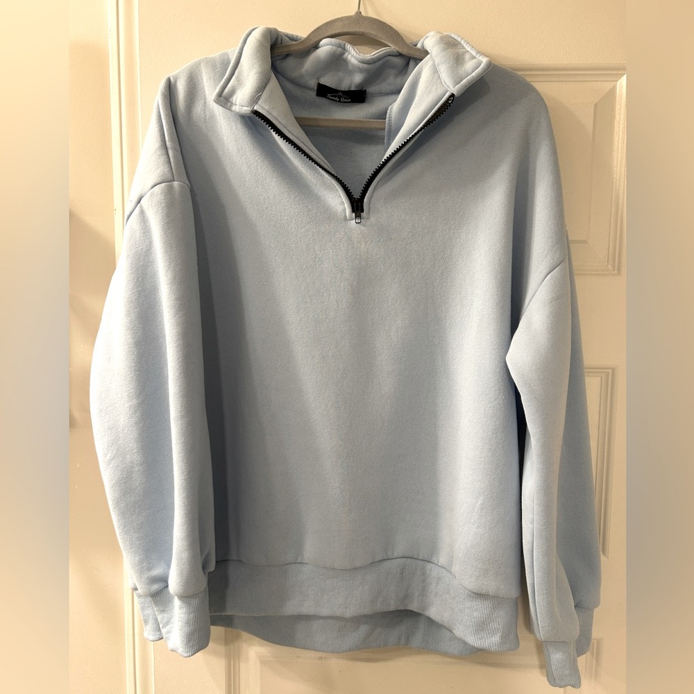 Trendy Queen Half-zip Pullover Sweatshirt